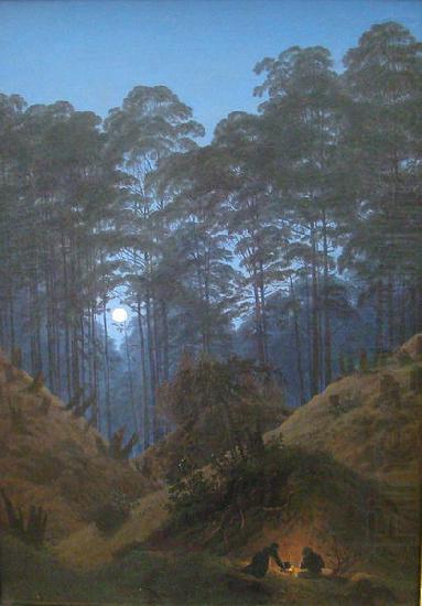 Caspar David Friedrich Waldinneres bei Mondschein china oil painting image
